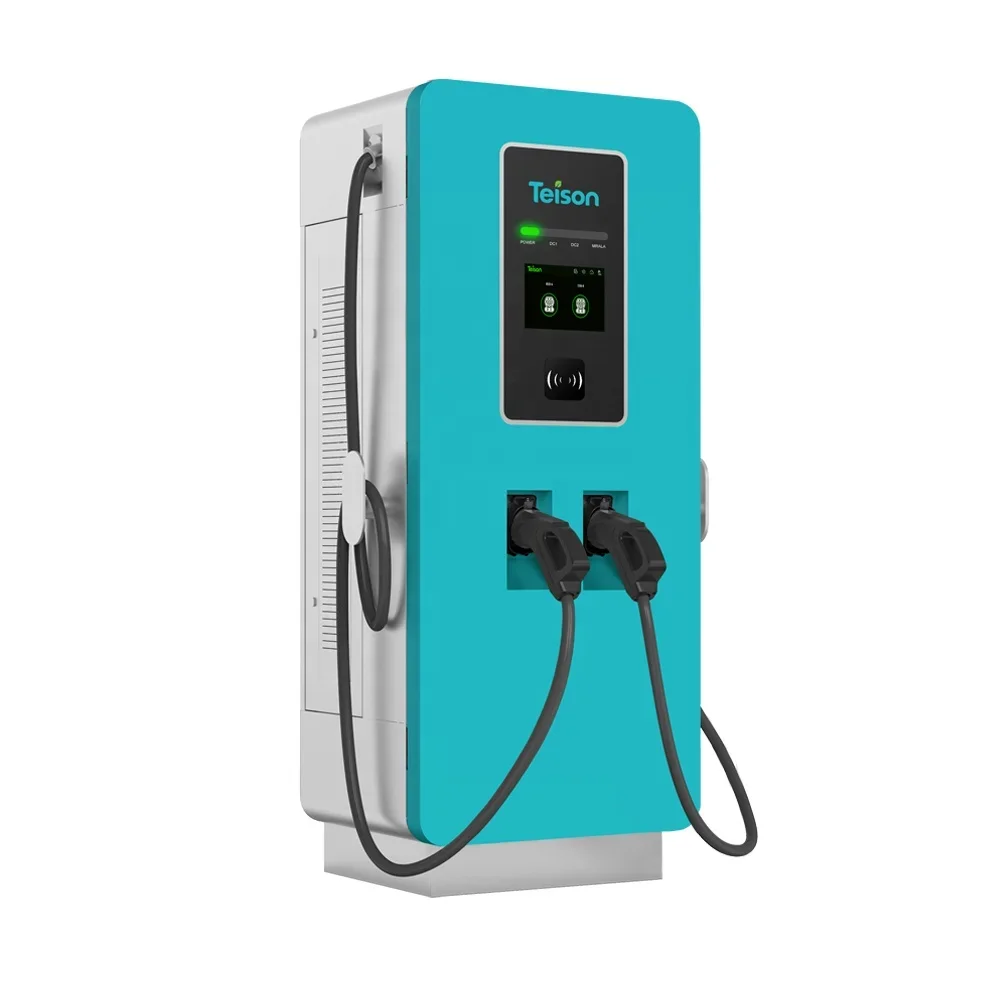 شاحن EVSE DC Ev ، محطة شحن سريعة ، Chademo مزدوج ، CCS1 ، 2 ، 60kW ، تجاري