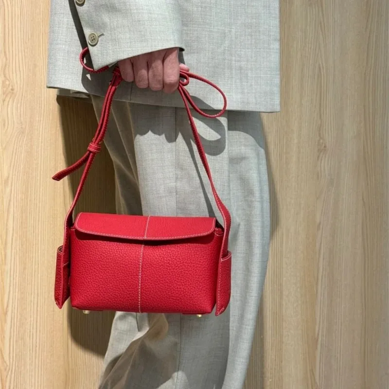 

JIAERDI простая красная большая сумка в стиле ретро, женская мягкая кожаная сумка на плечо большой вместимости, женская модная роскошная дизайнерская сумка через плечо 2025