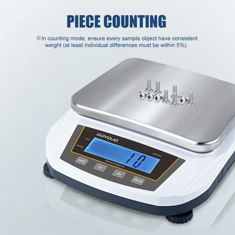 

Digital Precision Scale 5kg with 0.01g Accuracy Lab Electronic Balance Backlit Screen Jewelry Kitchen Weighing Scales 100-240V
