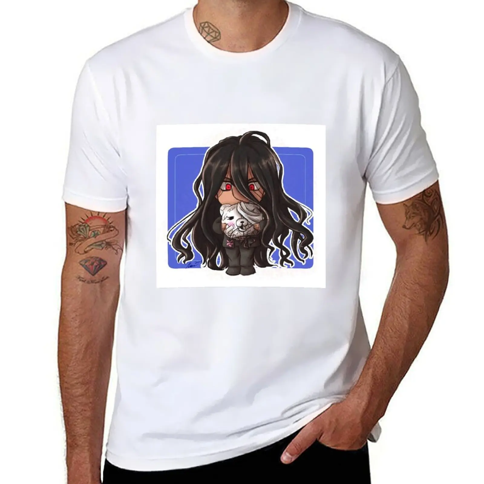 

Kamukura Izuru with Shirokuma T-Shirt cotton t shirt pack man t shirts cotton T-Shirt