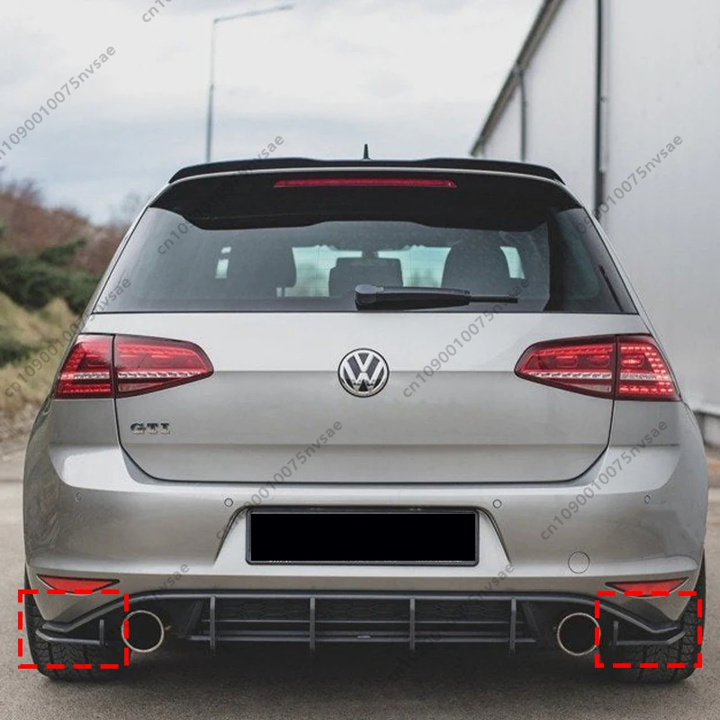 ماكستون ستايل V2 المصد الخلفي الشفاه الناشر الخائن لمعان أسود طقم الجسم لفولكس واجن جولف 7 MK7 GTI 2014-2017