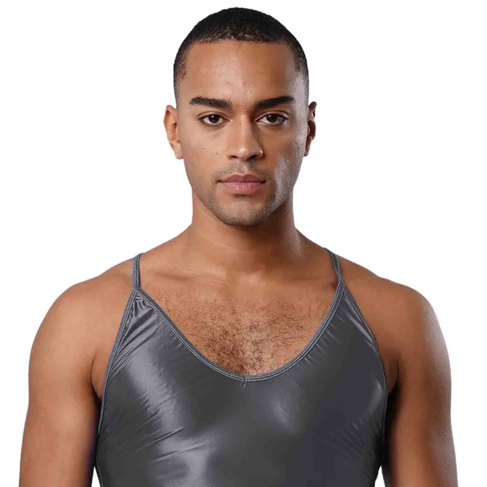 

Men Glossy Camis Sport Workout Vests Solid Color Sleeveless Sling Crop Tops Vest for Bodybuilding Gym Sports Workout Summer Wear