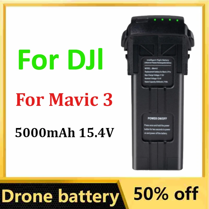 

Drone Batterys for DJl Mavic 3 5000mAh 15.4V 45 Minute Battery Life or 38 Minute Hovering Intelligent Flight Battery Accessories