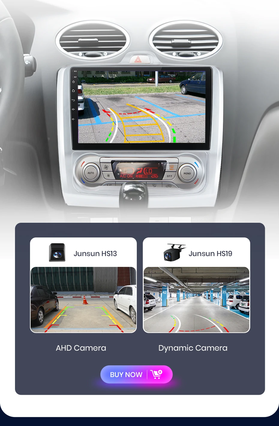 Junsun Kabelloses CarPlay Android Auto Autoradio für Ford Focus 2 3 Mk2 Mk3 2004-2011 2 DIN Multimedia-Stereoanlage mit Eingebautem Kühlventilator GPS-Navigation SWC Bluetooth FM RDS DSP IPS-Bildschirm Auto-Intelligentes System 4G WiFi – Detail 20