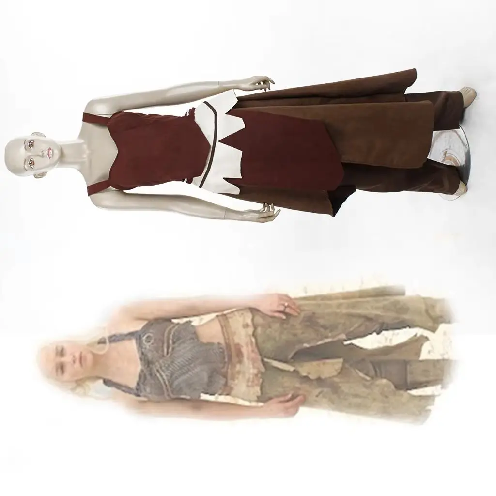 

TV Daenerys Cosplay Costume Sexy Women Vest Skirts Pants Full Set Battle Uniform Suit Halloween Carnival Party Outfits