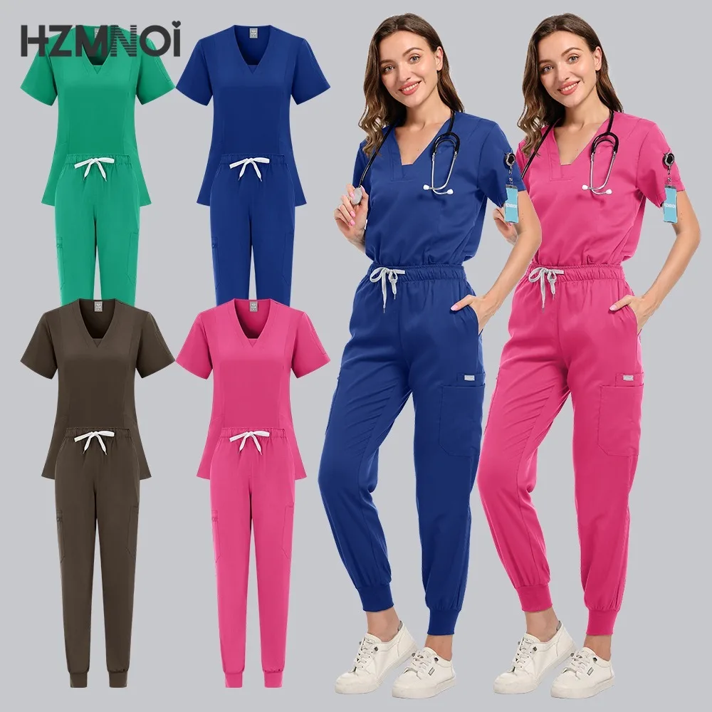 Медицинская Униформа скрабы, топы с коротким рукавом и брюки, униформа для кормления, женская одежда для домашних животных, рабочая одежда для врачей, клиник, хирургии, наборы для скраба