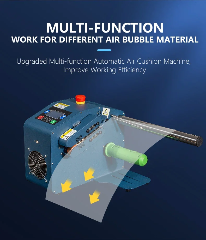 Bubble wrapping machine Inflatable buffer for transportation filling of various commodities