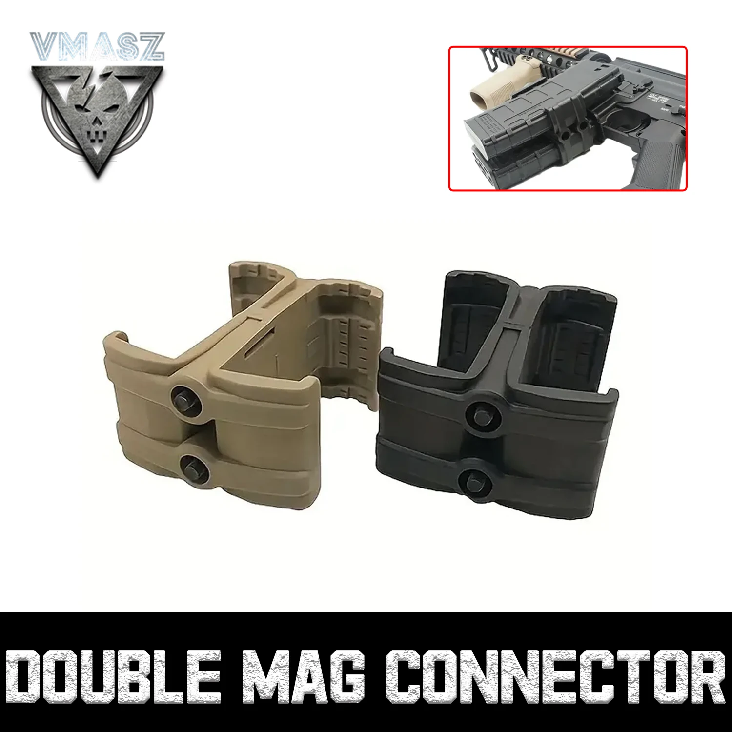 Tactical Clip Rifle Dual Parallel Magazine Connector For AK AR15 M4 MP5 Airsoft Mag Parallel Connector Clamp Hunting Accessorie