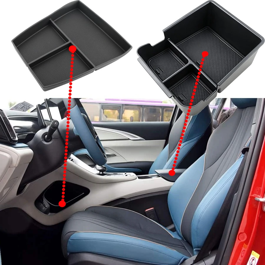 Armrest Storage Box for BYD SONG PRO Sealion 5 DMi 2024 2025 Lower Center Console Divider Insert Storage Tray