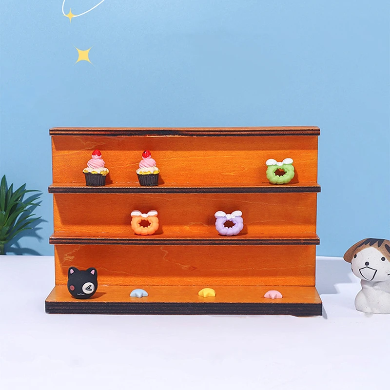 

Doll House Wooden Decor Miniature Furniture 1:12, Wall Background Bookshelf Model, Home Decor Plaything Accessory