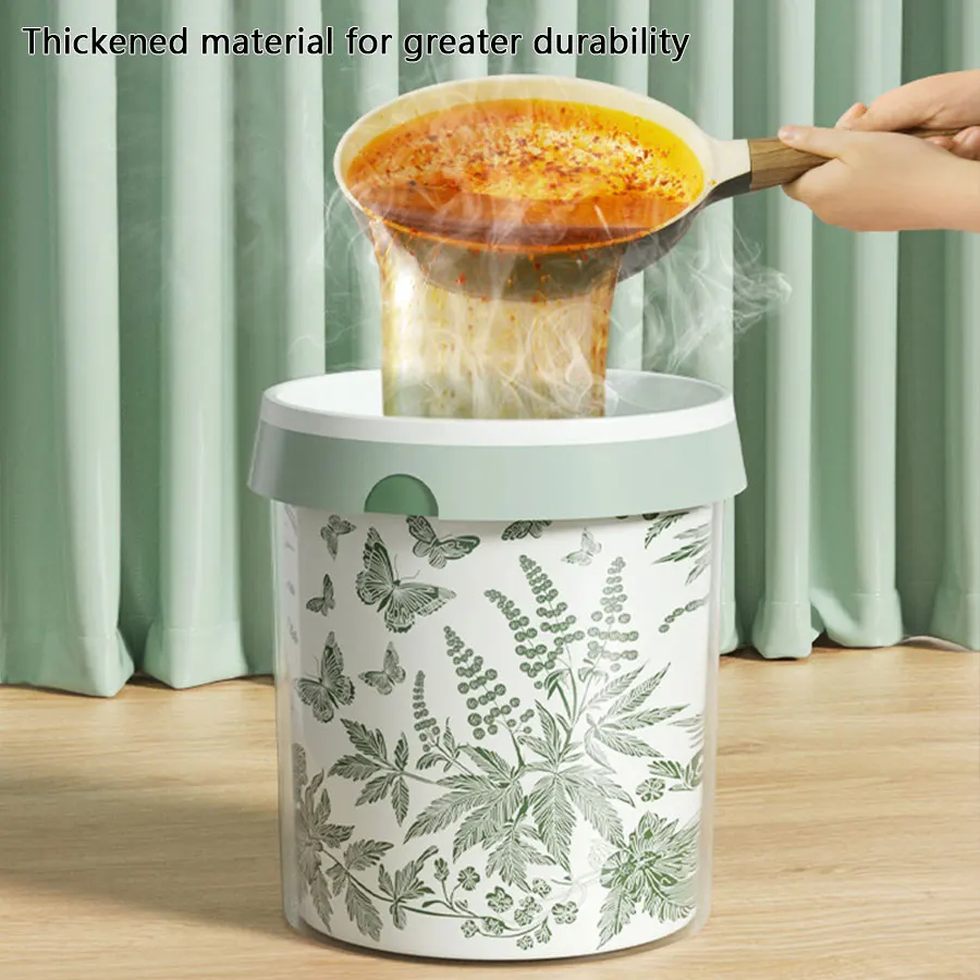 1 roll, 32 pieces, thick mugwort fragrance garbage bag, tear free drawstring, automatic closure, hand-held garbage bag