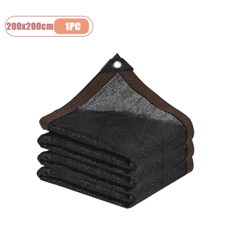 Pare-soleil noir en tissu pour Pergola, 2x2m, 2x4m, filet de Protection solaire, bords de couverture