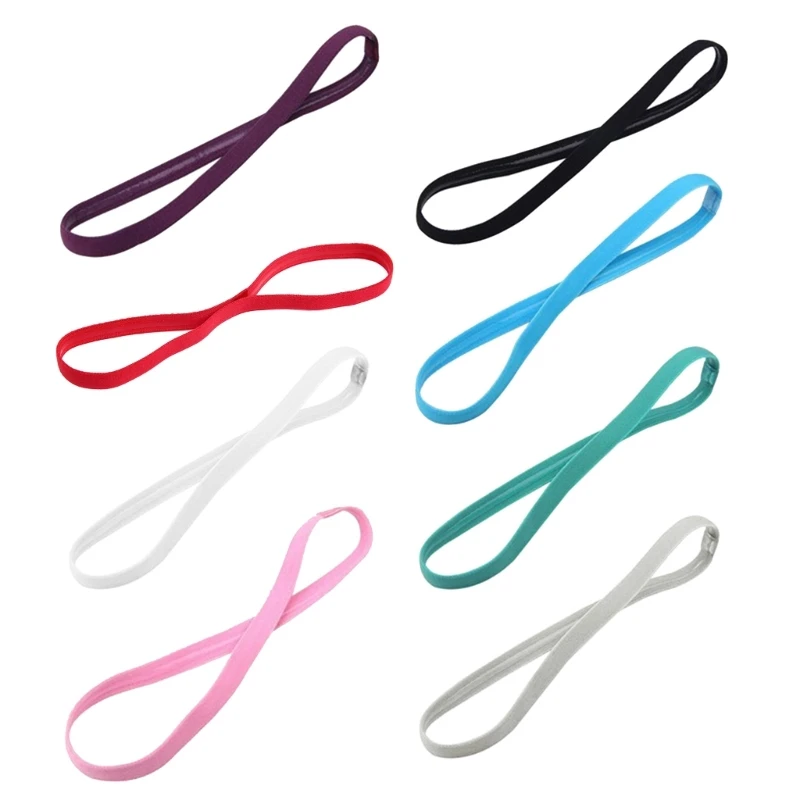 Y1UB Elastic Sport Headbands, Mini Hair Bands Non Slip Sport Hair Headband Sweatbands