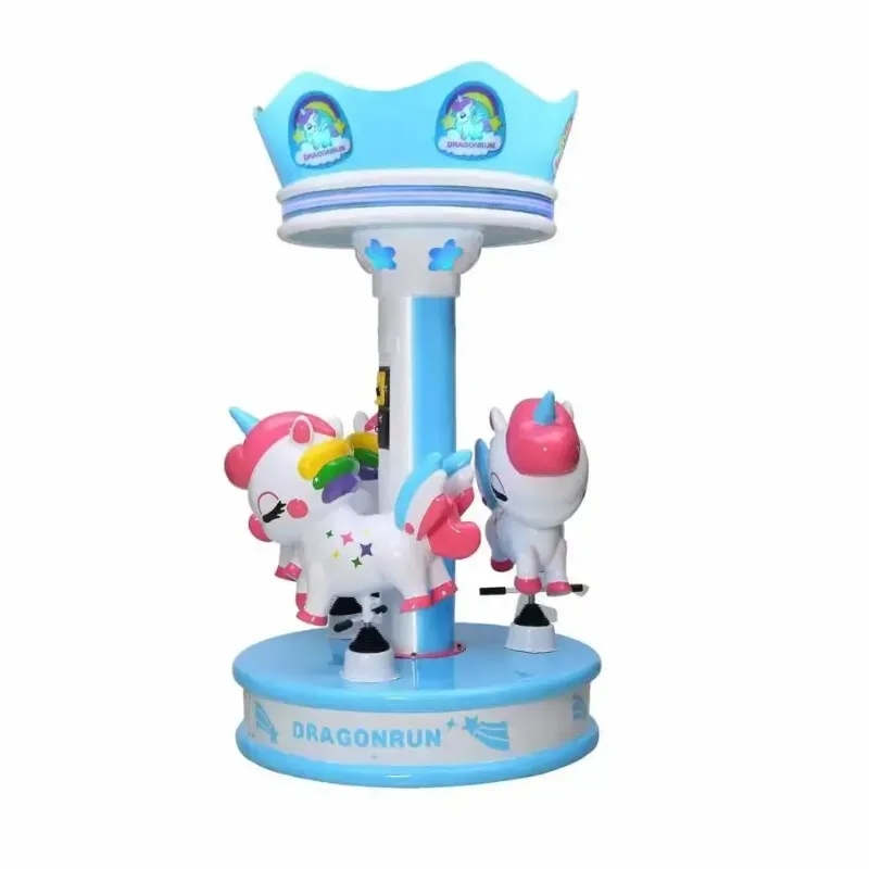 Carrusel musical para niños Merry Go Round de 3 asientos con monedas barato, mini carrusel móvil, paseo para niños a la venta