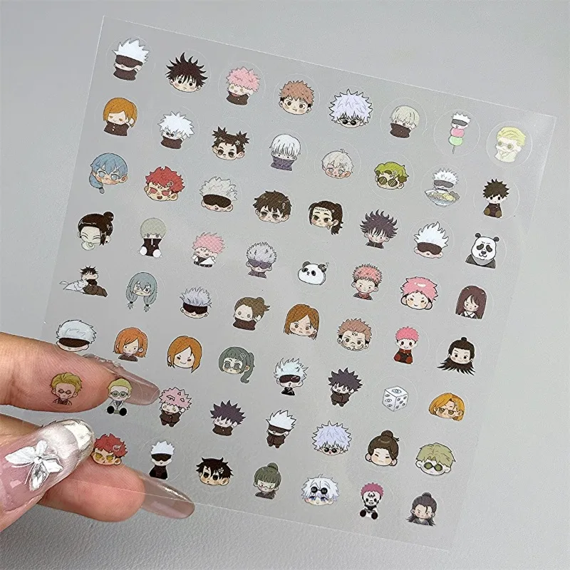 

3/5PCS Gojo Satoru Anime Character Peripherals Nail Stickers Lovely Enchanting Easy To Apply Decorations Manicure Accessories