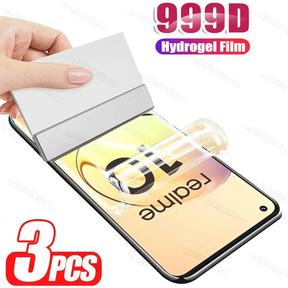 3Pcs Hydrogel Film For Realme 10 Screen Protectors Not Glass For Realmi 10s 10 Pro 10 Pro+ 10T Phone Protective Film