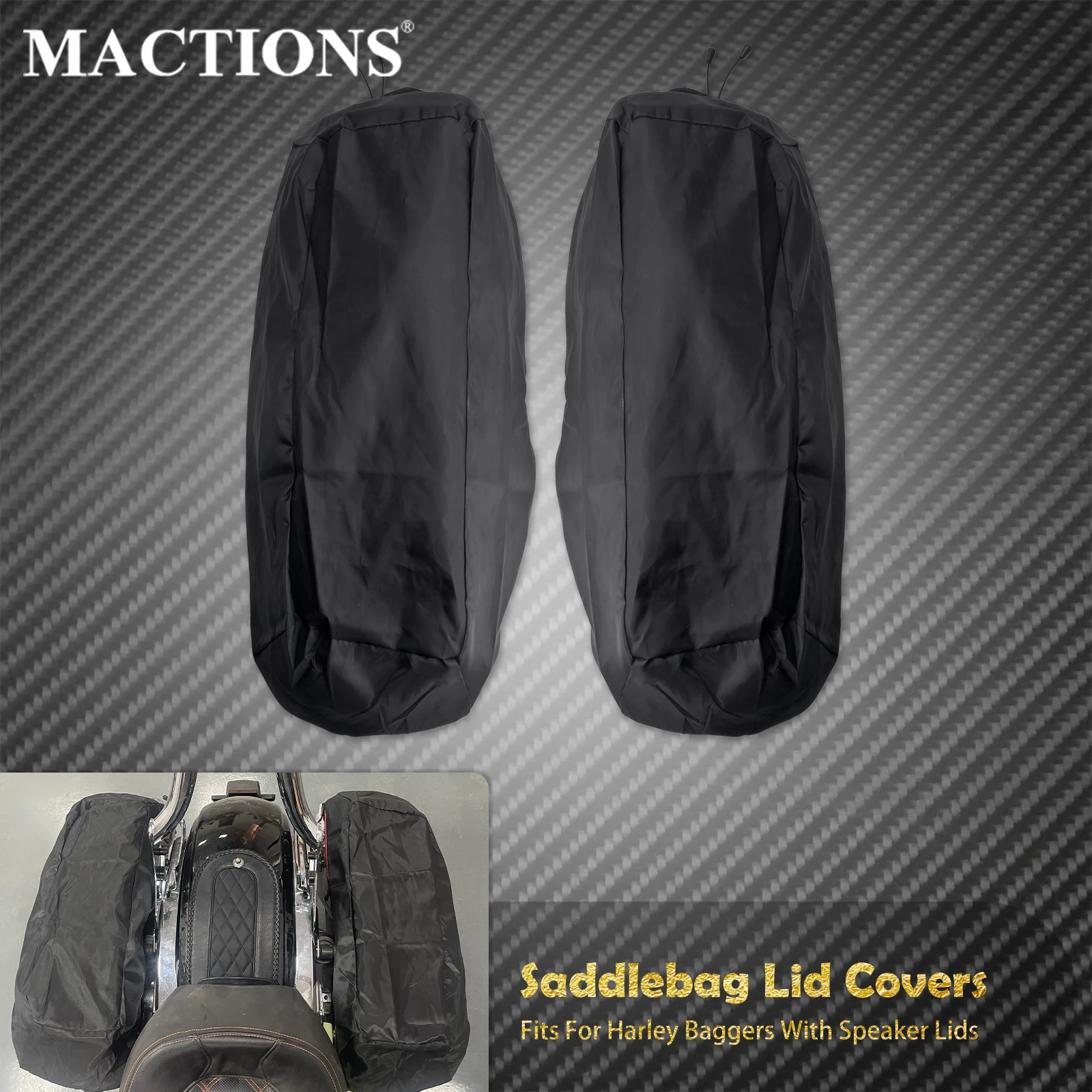 

Motorcycle Saddlebag Speaker Audio Lid Covers Case Rain Dust Waterproof For Harley Electra Street Glide Road King FLHR FLHX FLTR