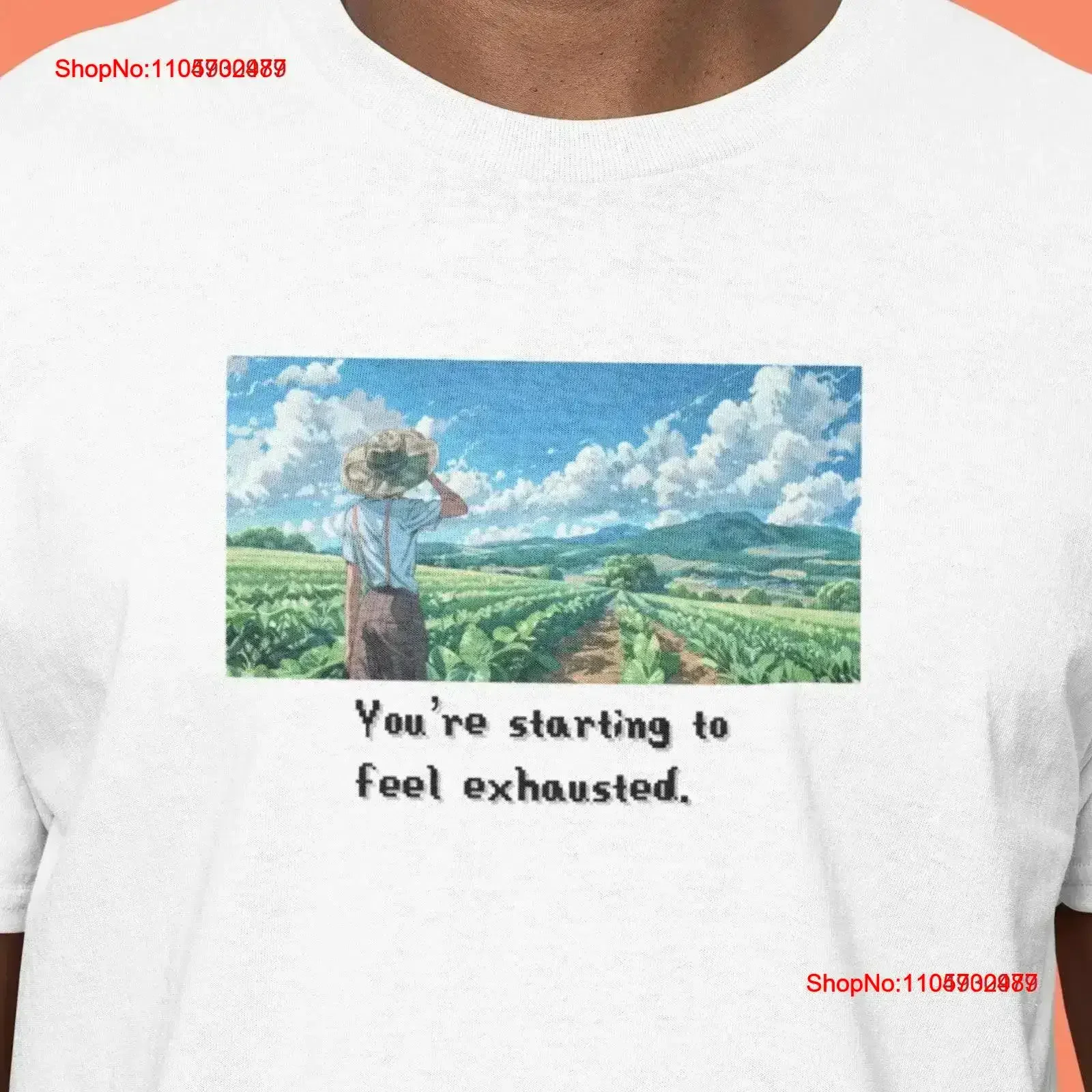 Stardew Valley Feeling Exhausted T Shirt vintage Washed Soft Top For Everyday Wear designer clothes Casual homme graphic
