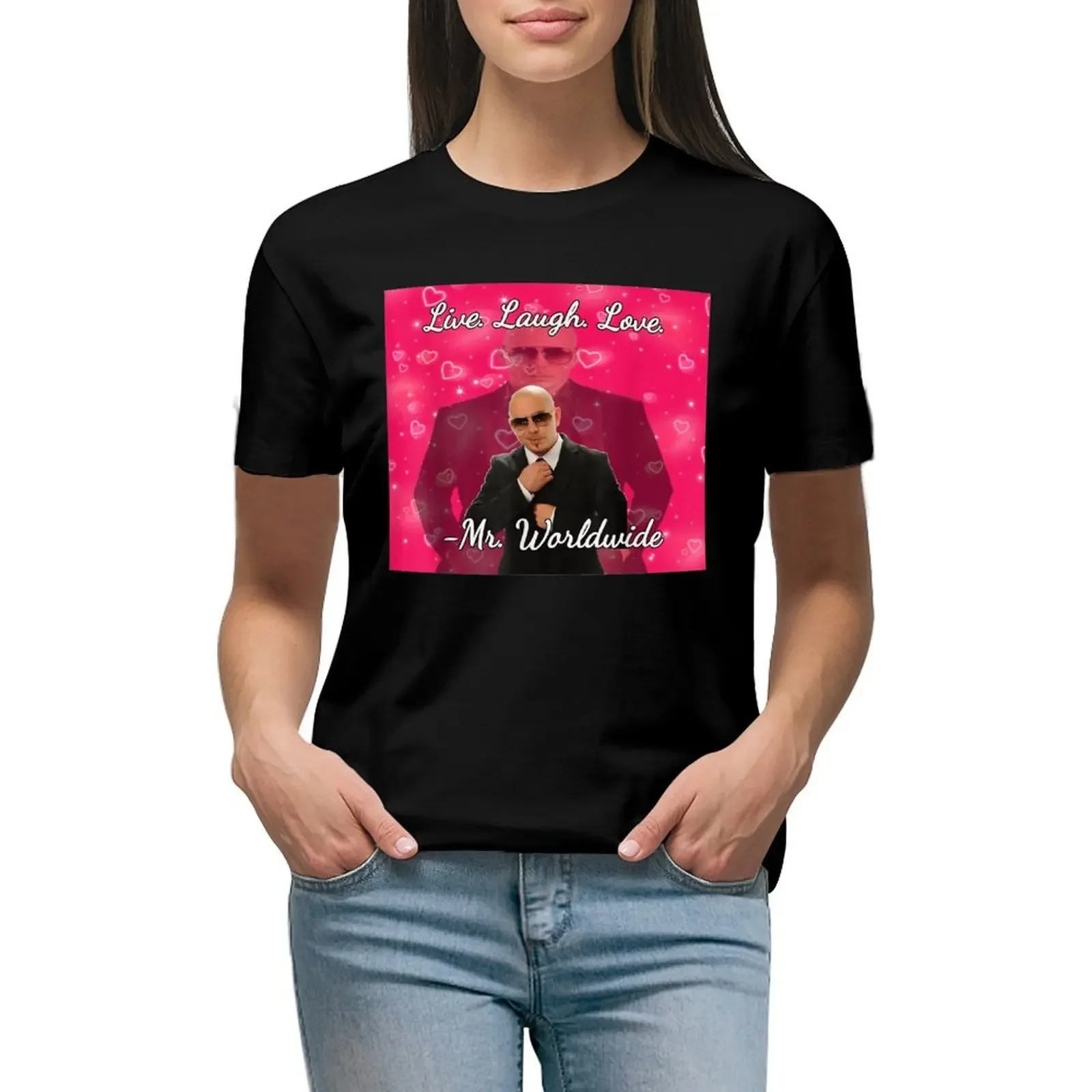 

Mr Worldwide Pitbull Valentine T-Shirt Blouse kawaii clothes anime clothes Aesthetic clothing clothes for woman