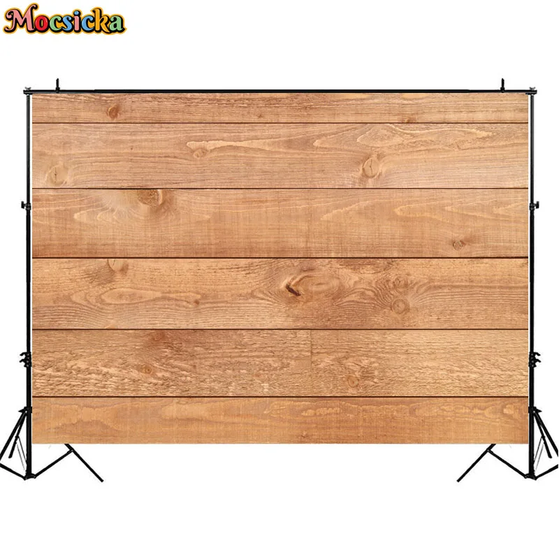 Rustic Wood Board Backdrops Photography Props Texture Brown Wooden Floor Newborn Baby Shower Background Photo Studio Photocall