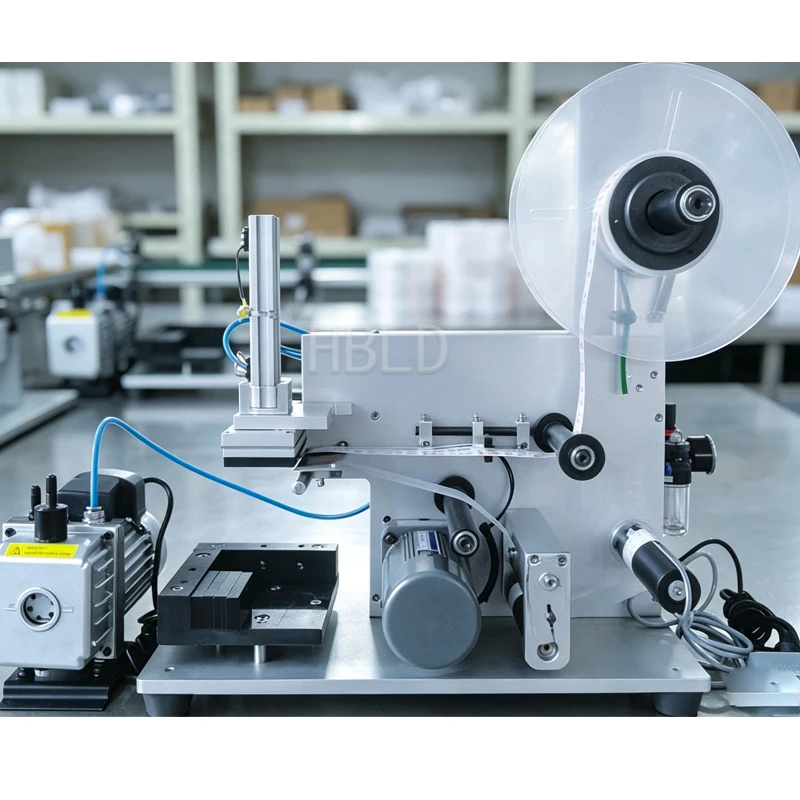 Flat Surface Sticker Labelling Machine Semi‑Automatic Applicator for Square Box Container Marking