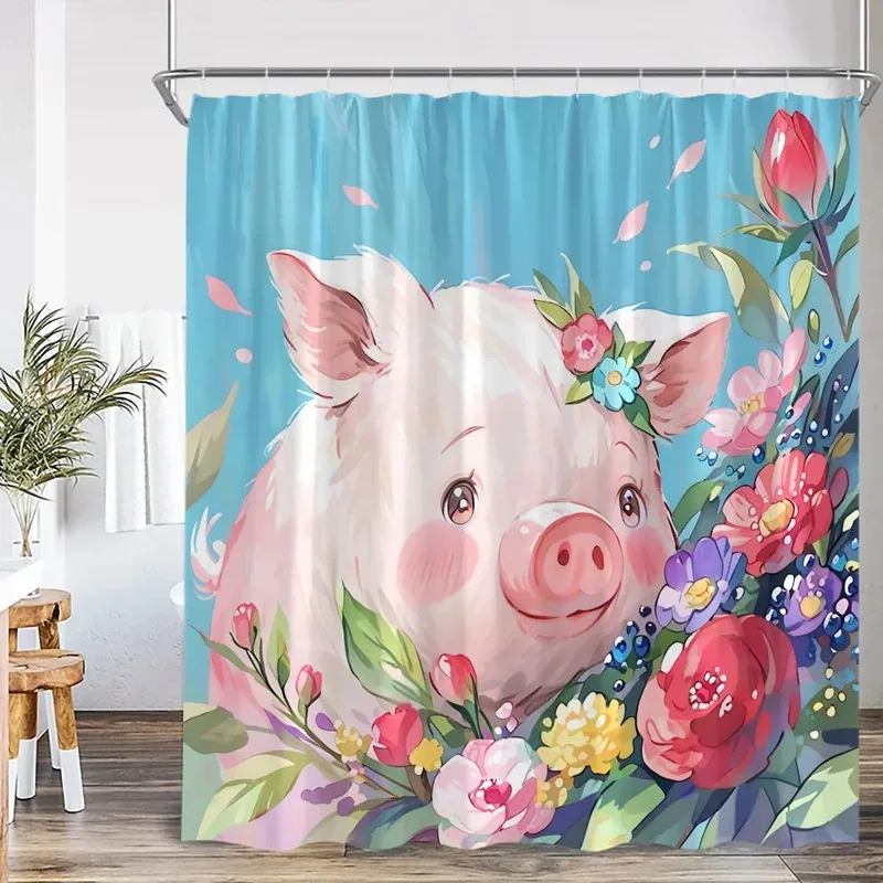 

JHB23Animal Cartoon Shower Curtain Zoo Elephant Deer Zebra Owl Bee Sports Bathroom Decor Kids Child Polyester Bath Curtain w9Kj(