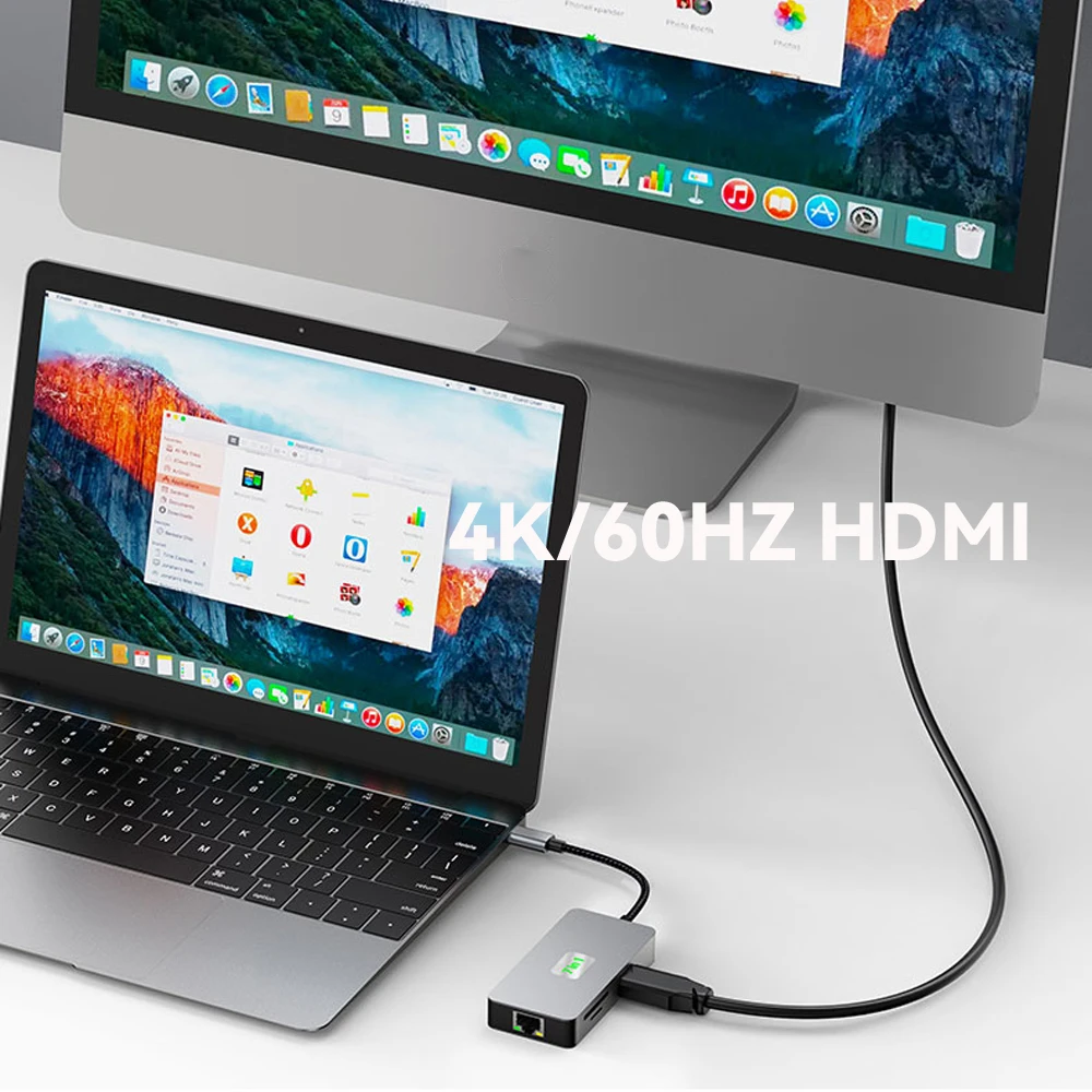 Imagem -05 - Tebe Usb-c Docking Station Adaptador Hdmi Tipo-c para 4k Rj45 Gigabit 2.5g Ethernet Divisor de Hub Usb 3.2 sd Leitor de Cartão tf Pdw100w