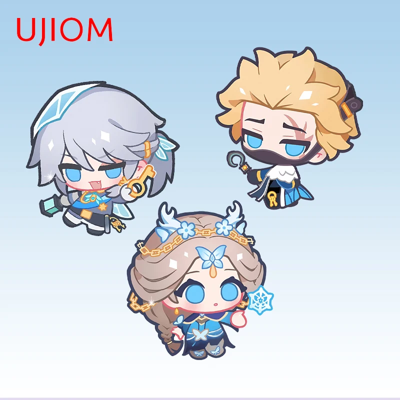 UJIOM 13cm × 12.7cm Identity V Luca Alva Fiona Wall Sticker Kawaii Characters Design Decals Anime Laptop Trunk Decoration