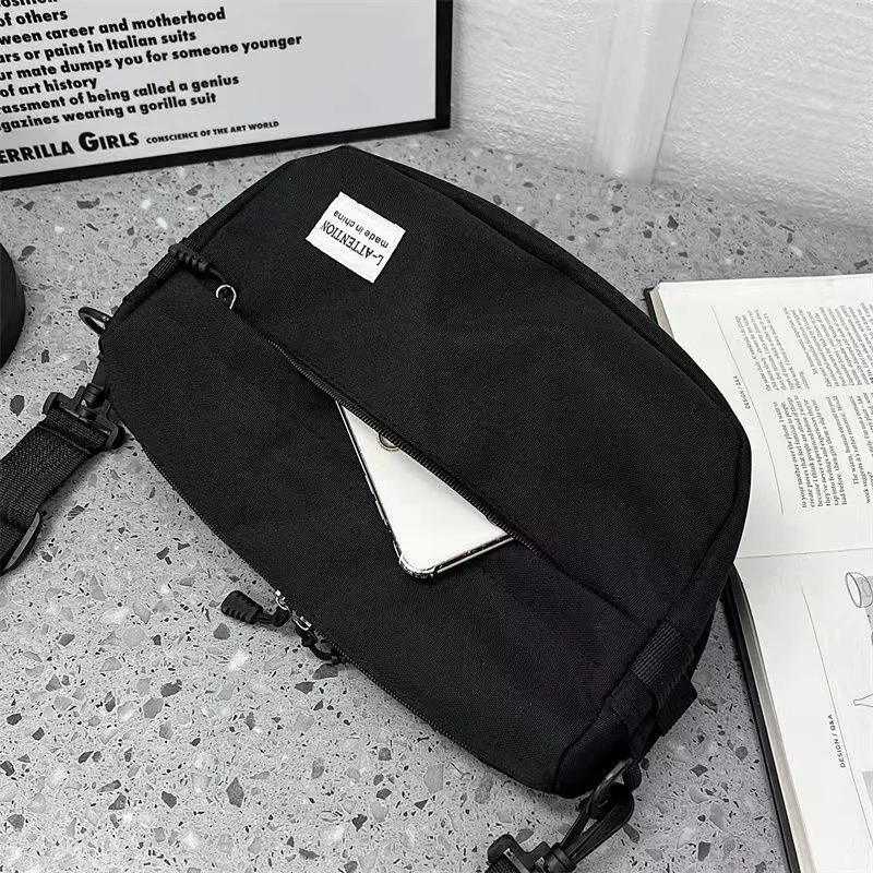 Men's And Women's Messenger Bag Leisure Student Bag High Quality Oxford Travel Crossbody Bag Solid Color Outdoor Fitness Bag