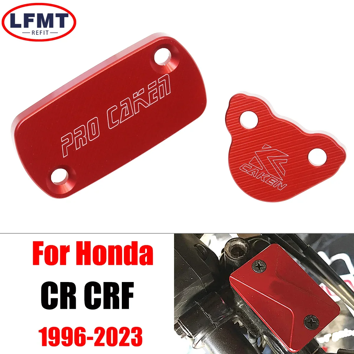 

For HONDA CR 125R 250R CRF 150R 250R 250X 450R 450X 250RX 250F 02-22 Motorcycle CNC Front Rear Brake Fluid Reservoir Cap Cover