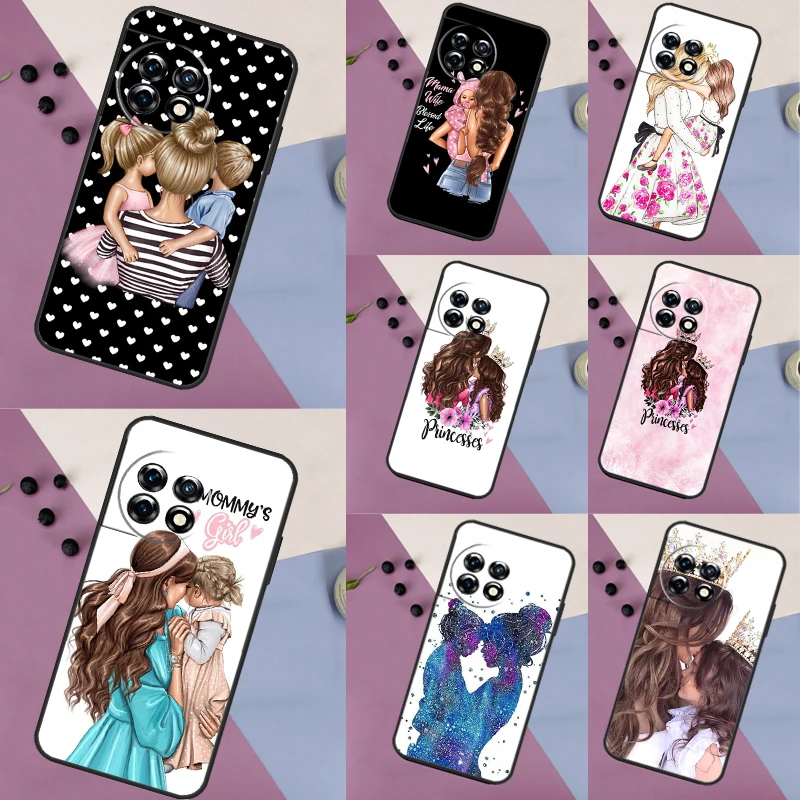 Beautiful Mother Daughter Son Case For OnePlus Nord N20 N30 N10 Nord 3 2T CE 2 Lite OnePlus 12 11 10 Pro 8T 10T 10R Cover