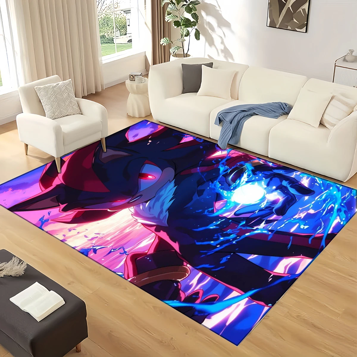 3D Retro Game S-Sonic Cartoon Large Carpet Rug for Home Living Room Bedroom Sofa Doormat Decor,Area Rug Non-slip Floor Mat Gift