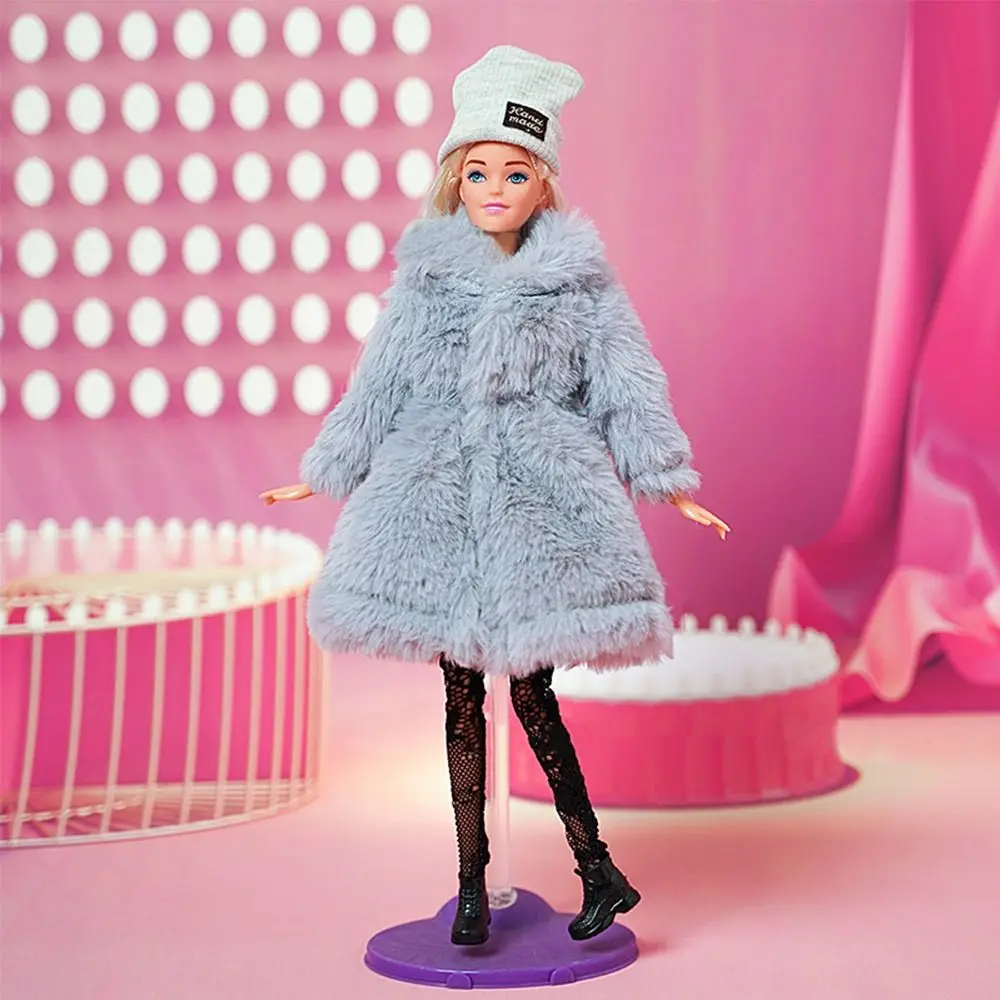 1 مجموعة موضة 30 سنتيمتر دمية أفخم معطف لباس غير رسمي دمية الشتاء القبعات الجوارب معطف القمم ل 1/6 ملابس دمى لطيف دمى اكسسوارات #3