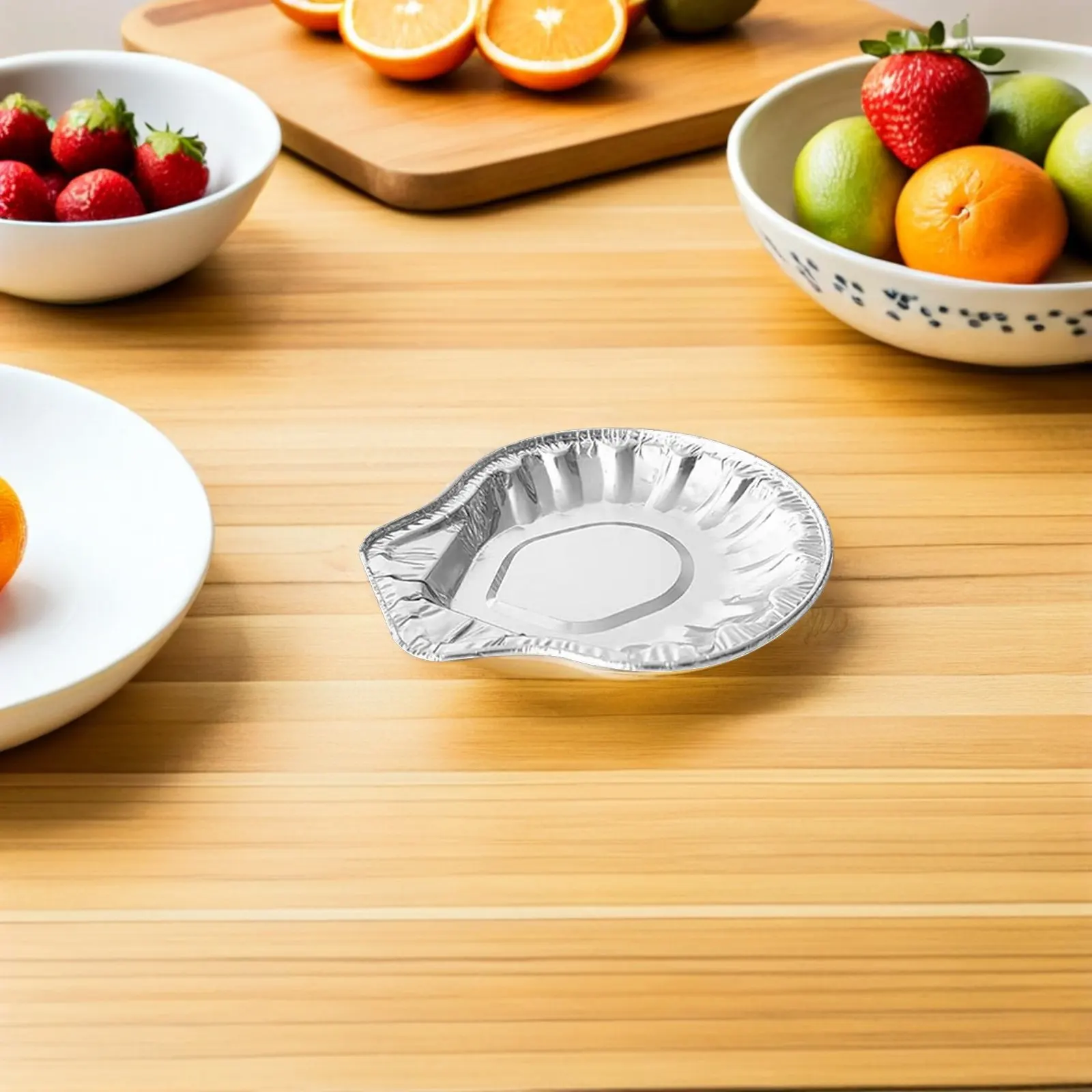 

100 Pcs Pans Aluminum Pie Tins Foil Oyster Clam Shell Baking Plates Tray Barbecue