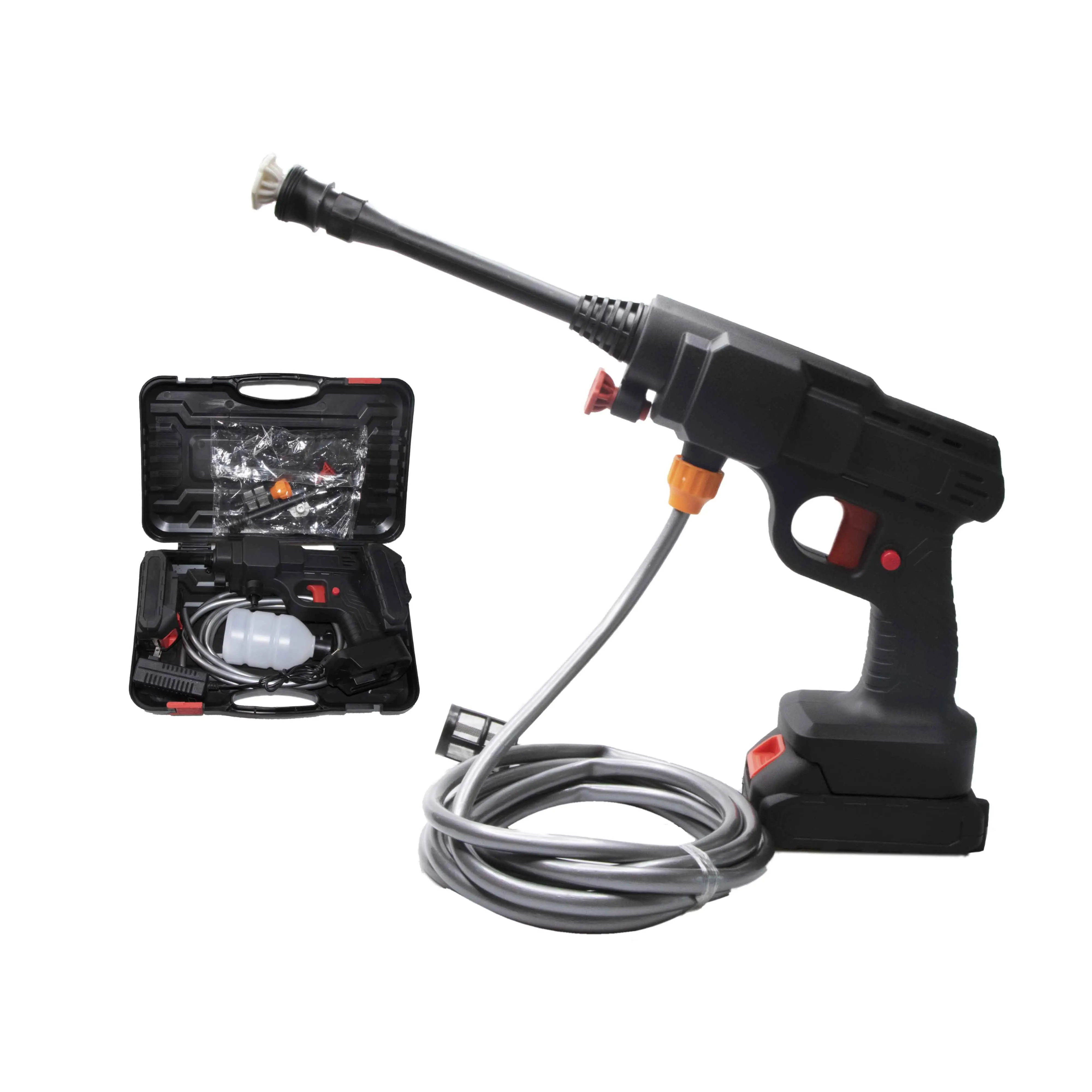 21V Lithium Battery Cordless Car Care Cleaning Washing Machine Wireless Water Wash Gun High Pressure Portable Car Washer