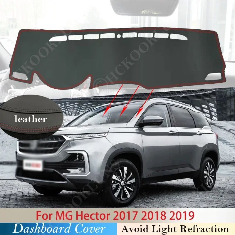 Кожа из искусственной кожи для Wuling Almaz для Baojun 530 для Chevrolet Captiva для MG Hector 2017 2018 2019, противоскользящий коврик для приборной панели автомобиля