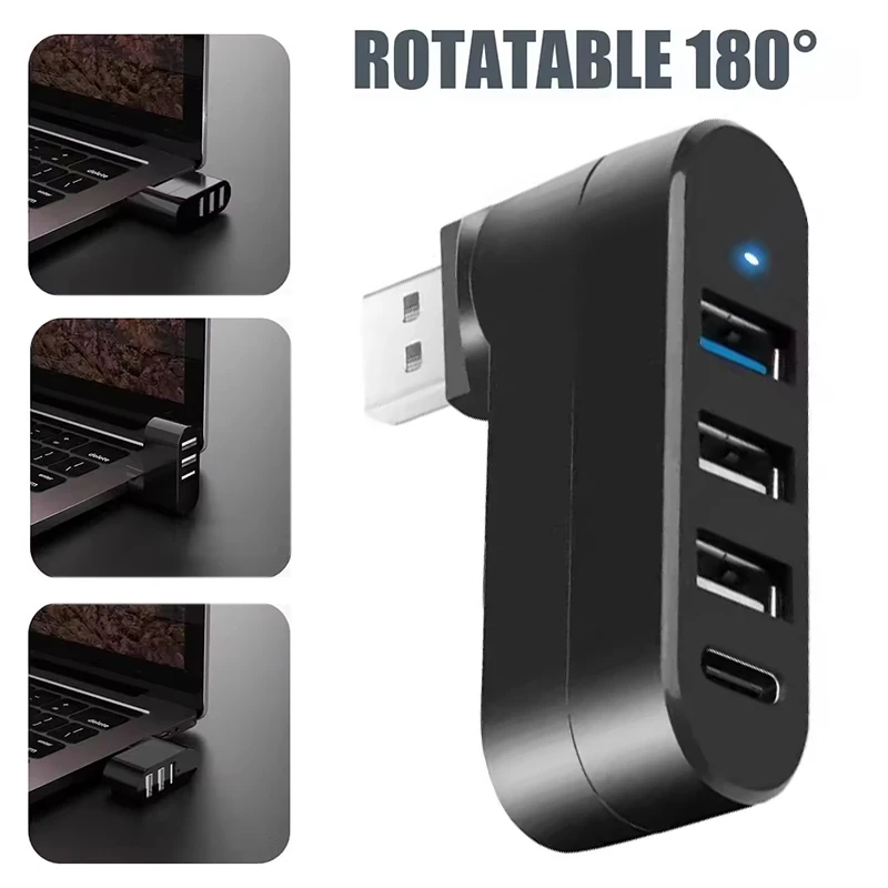 4 Ports USB 3.0 Power Adapter Hub For Desktop Data Transfer High Speed Data Transfer Splitter For Portable Computer Accessories