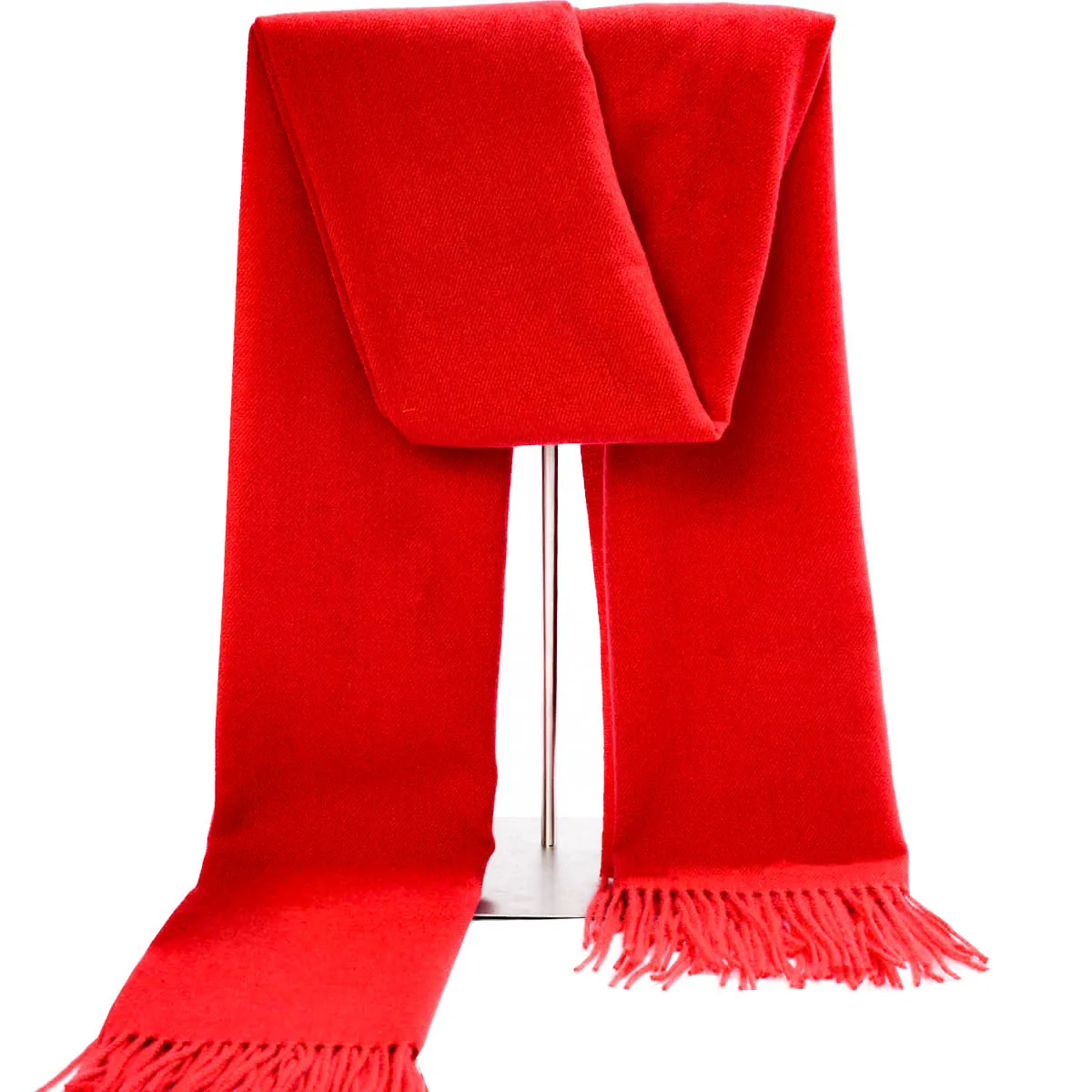 A big red tassel scarf and shawl, suitable for daily outer decoration of Chinese New Year holiday dinner parties, weddings