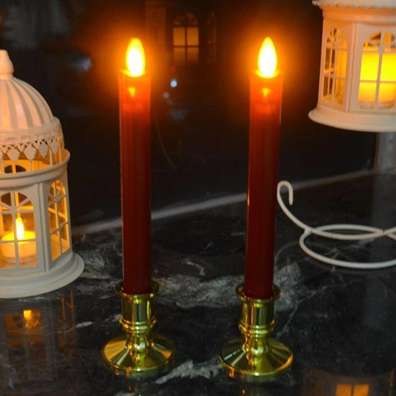 2pcs Plastic Gold Plated Base Holder Pillar Candlestick Stand For Electro