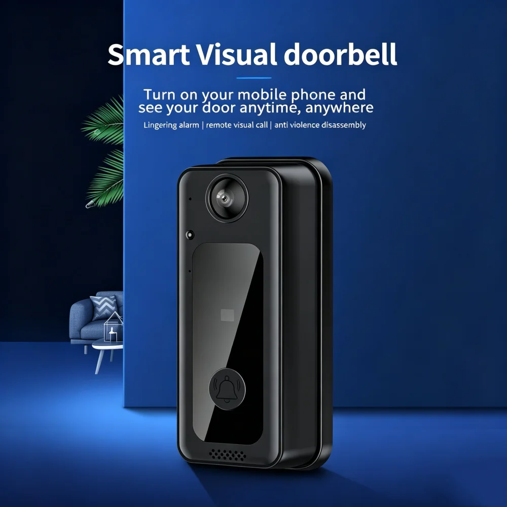 Tuya Smart WiFi Video Doorbell Wireless Visual Intercom System Waterproof Home Security Camera Two‑Way Audio Remote Door Bell
