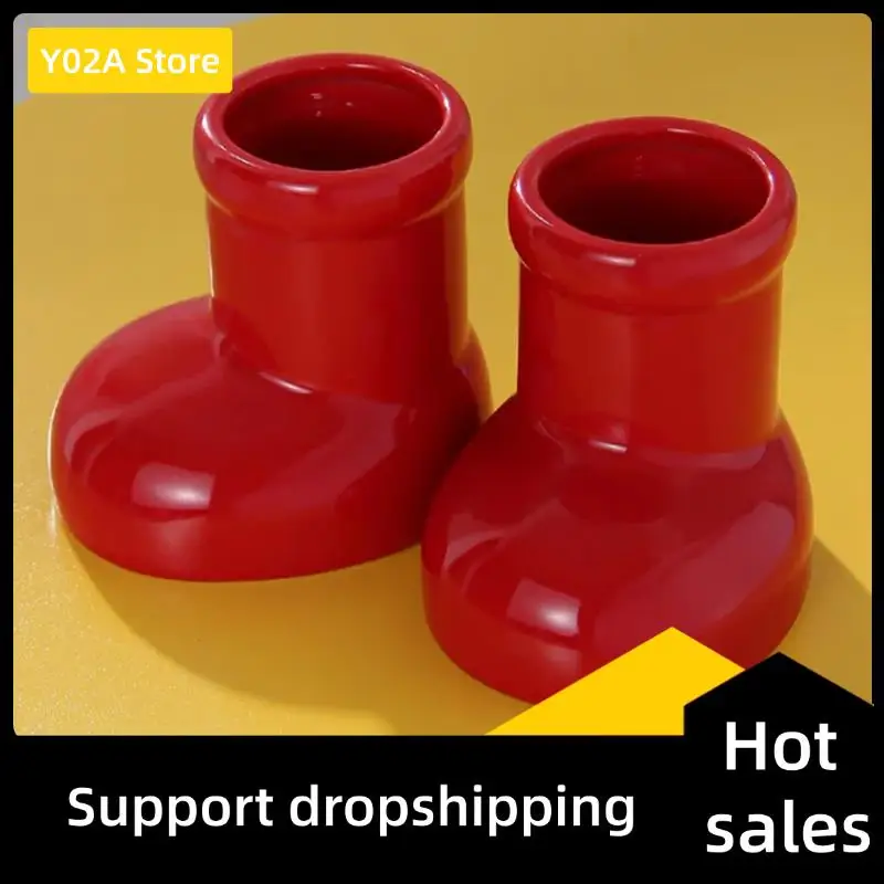 

Y02A Vase Boots Shoe Cute Cartoon Pen Holder Tabletop Storage Ikebana Flower Vase Boots Pot Home Decoration