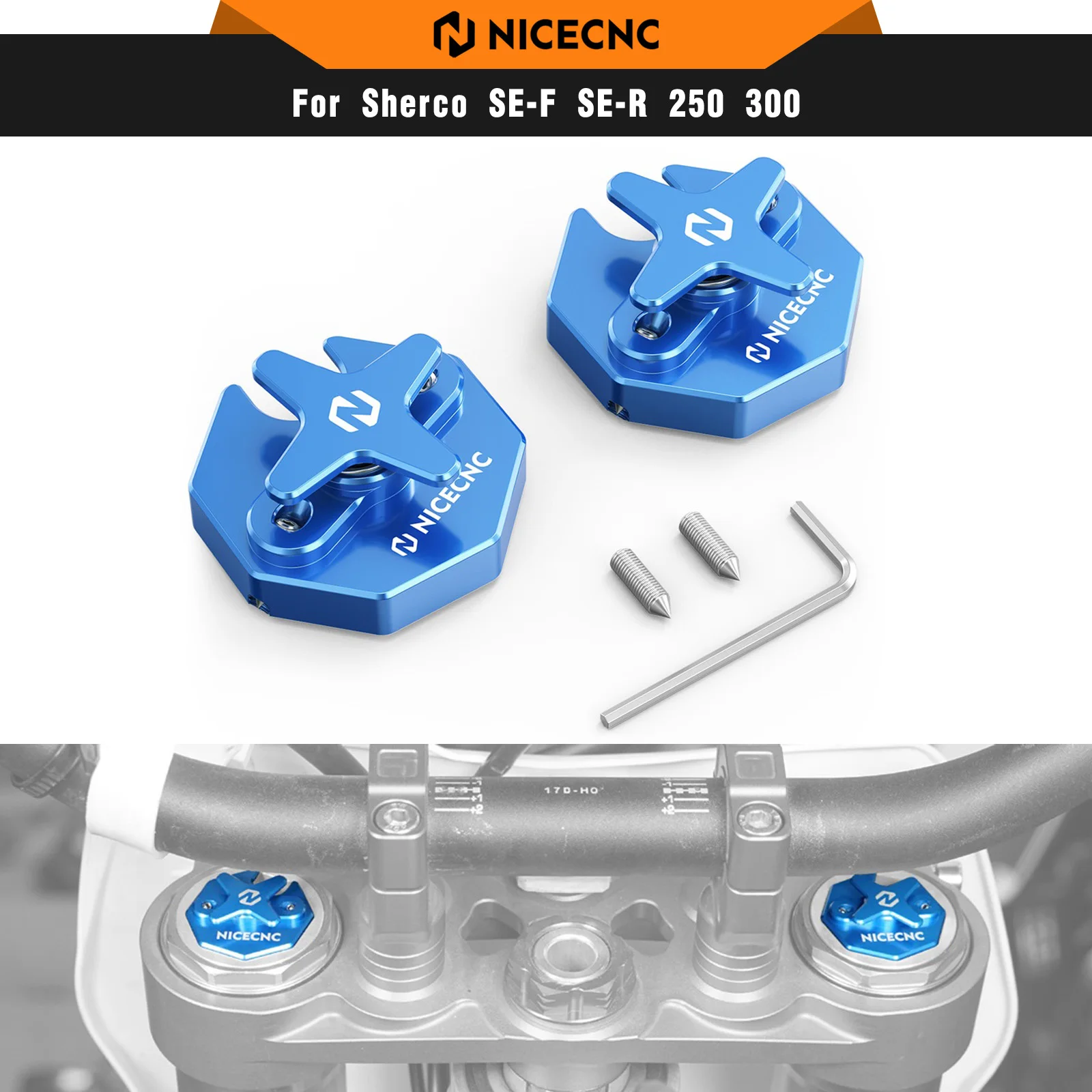 

For Sherco SE 300 SE 250 SEF 300 SEF 450 SCF 300 SCF 450 Factory 2019-2025 SC 125 250 Factory Front Forks Compression Adjuster