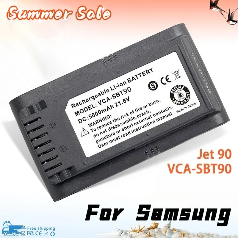 

Long-Lasting 5000mAh Battery for Samsung Jet Series with 21700 Cells, Universal for Jet90+/Jet75 Pet/VS20T7551P5