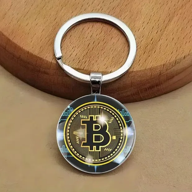 bitcoin keychain House Metal Pendant Classic Men's Women's Keyring Key Holder for Keys