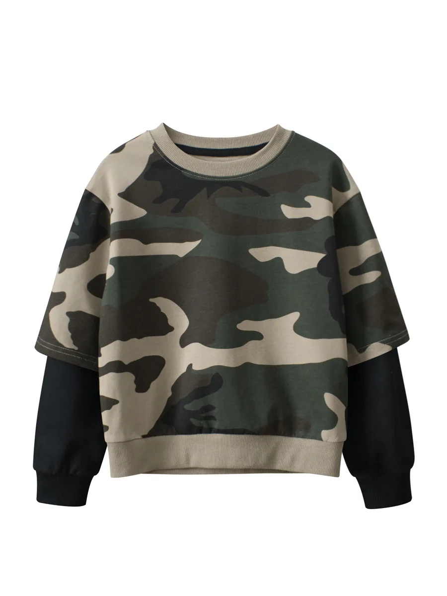 New 2025 Sweatshirts For Boys Baby Teen Clothing Spring Print Green Child Hoodies Sports School Top 2 3 4 5 6 7 8 9 10 Years