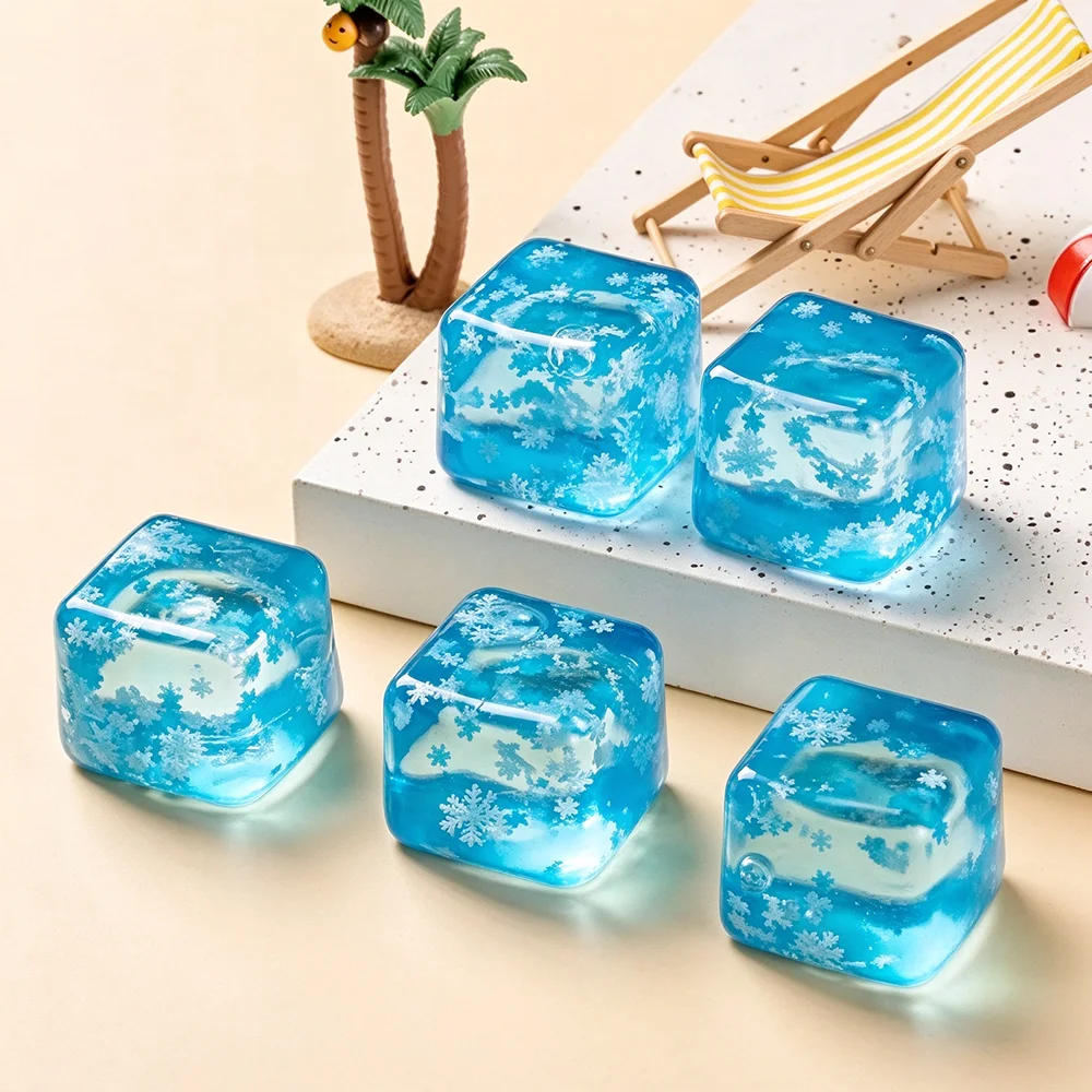 Summer Refreshing Maltose Water Cube Ice Cube Soft Gel Decompression High-Looking Cute Cheap Pinch Decompression Artifact