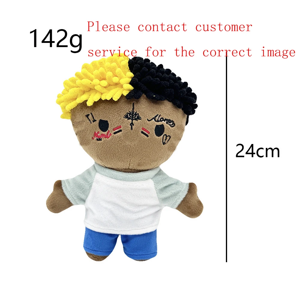 Xxxtentacion Yellow Black Hair Plush Doll Figure Stuffed Toys Cute Kids Boys Girls Christmas Gifts view 5