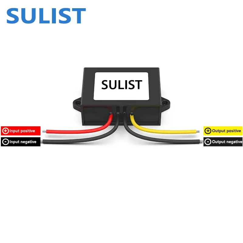 SULIST car 10-36V to 12V13.8V/15V/19V20V/24V voltage regulator DC to DC buck-boost power supply regulator module 8AWaterproof