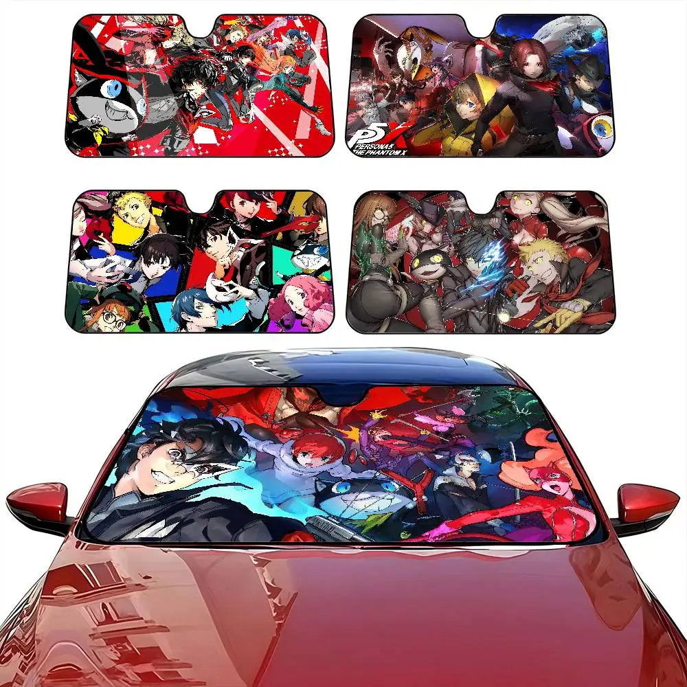 

P-Persona Sunshade Windscreen Fold-up Car Front Windshield 70x130cm Car Window Windscreen Cover Heat Reflector