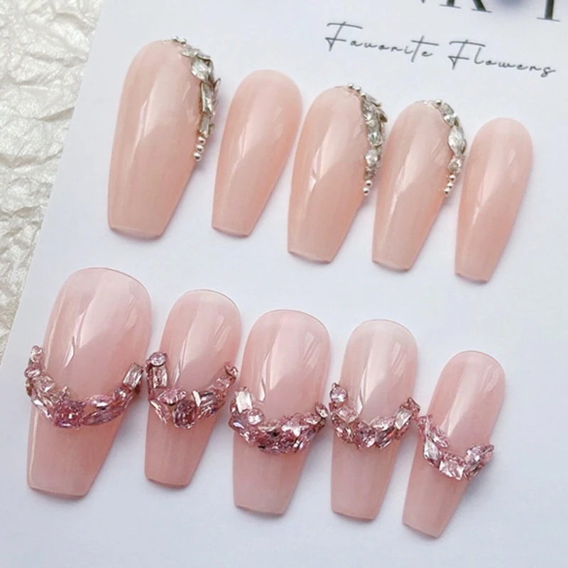 Mini diamantes de imitación para decoración de uñas, gemas de cristal 3D para manicura DIY, 50 piezas